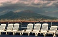 Deckchairs on boat Royalty Free Stock Photo