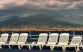 Deckchairs on boat