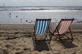 Deckchairs at Southend-on-Sea, Essex, England Royalty Free Stock Photo