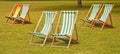 Deckchairs in St Jamess Park, London