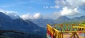 Decked Out Views: Panoramic Vista from the Mountain Overlook Royalty Free Stock Photo