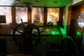 Deckhouse of a small ship during night duty Royalty Free Stock Photo