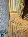 Decking, newly laid and newly oiled Royalty Free Stock Photo