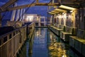 Decks on cruise ships during rain Royalty Free Stock Photo