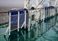 Decks on cruise ships during rain Royalty Free Stock Photo