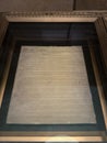 Declaration of Independence at Archives of the USA building in Washington DC Royalty Free Stock Photo