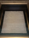 Declaration of Independence at Archives of the USA building in Washington DC Royalty Free Stock Photo