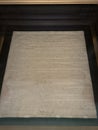 Declaration of Independence at Archives of the USA building in Washington DC Royalty Free Stock Photo