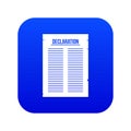 Declaration of independence icon digital blue