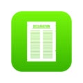 Declaration of independence icon digital green