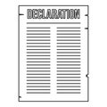 Declaration of independence icon, outline style