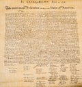 Declaration of independence 4th july 1776 close up