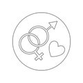 declaration of love in the heart icon. Element of valentine's day, wedding for mobile concept and web apps icon. Outline, thin