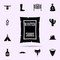 declaration of search icon. wild west material icons universal set for web and mobile