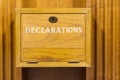 Declarations box Royalty Free Stock Photo