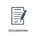 Declarations icon. Simple element from website development collection. Filled Declarations icon for templates