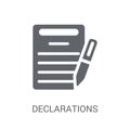 Declarations icon. Trendy Declarations logo concept on white background from Technology collection