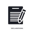 declarations isolated icon. simple element illustration from technology concept icons. declarations editable logo sign symbol