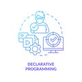 Declarative programming blue gradient concept icon Royalty Free Stock Photo