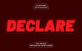 Declare Red Text Style Effect