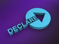 declare word on purple