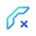 Decline call pixel perfect gradient linear ui icon