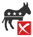 Flat Vector Decline Democratic Icon