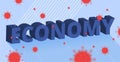 The decline of the global economy due to the attacking coronavirus. Concept of economic collapse and financial crisis.