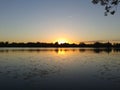 Sunset over a lake. Royalty Free Stock Photo