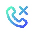 Decline phone call pixel perfect gradient linear ui icon Royalty Free Stock Photo
