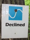 Declined Directional Sign