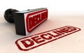 Declined Rubber Stamp Royalty Free Stock Photo