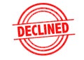 DECLINED Rubber Stamp