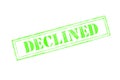 `DECLINED ` rubber stamp over a white background Royalty Free Stock Photo