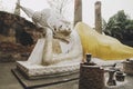 Declining Buddha statue, Ayutthaya, Thailand