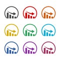 Declining graph icon, color set Royalty Free Stock Photo