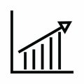 Declining Line Graph icon vector