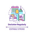 Declutter regularly concept icon