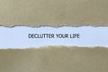 declutter your life on white paper