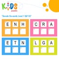 Decode the 3-letter words. logic puzzle activity sheet