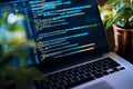 Decoding the Digital Age Analyzing Codebase Syntax on a Laptop for Computing and Development Royalty Free Stock Photo