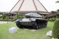 Decommission tank of Thai Army place outdoor at National Memorial to commemorate next Generation.