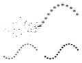 Decomposed Dot Halftone Dotted Function Line Icon