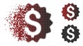 Decomposed Dot Halftone Financial Reward Seal Icon