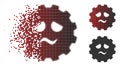 Decomposed Dot Halftone Pity Smiley Gear Icon Royalty Free Stock Photo
