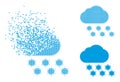Decomposed Dot and Original Virus Cloud Icon Royalty Free Stock Photo