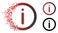 Decomposed Dotted Halftone Info Icon