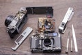 Decomposed of old camera