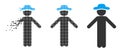 Decomposed Pixel Halftone Gentleman Apology Icon