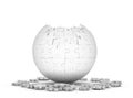 Decomposed sphere of puzzle Royalty Free Stock Photo